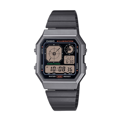 CASIO VINTAGE Mod. RETRO FUTURE EDGY COLLECTION - FULL BLACK WATCHES