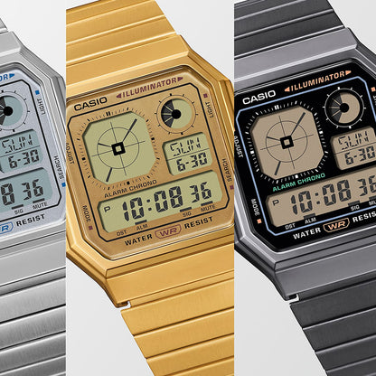 CASIO VINTAGE Mod. RETRO FUTURE EDGY COLLECTION - FULL BLACK WATCHES