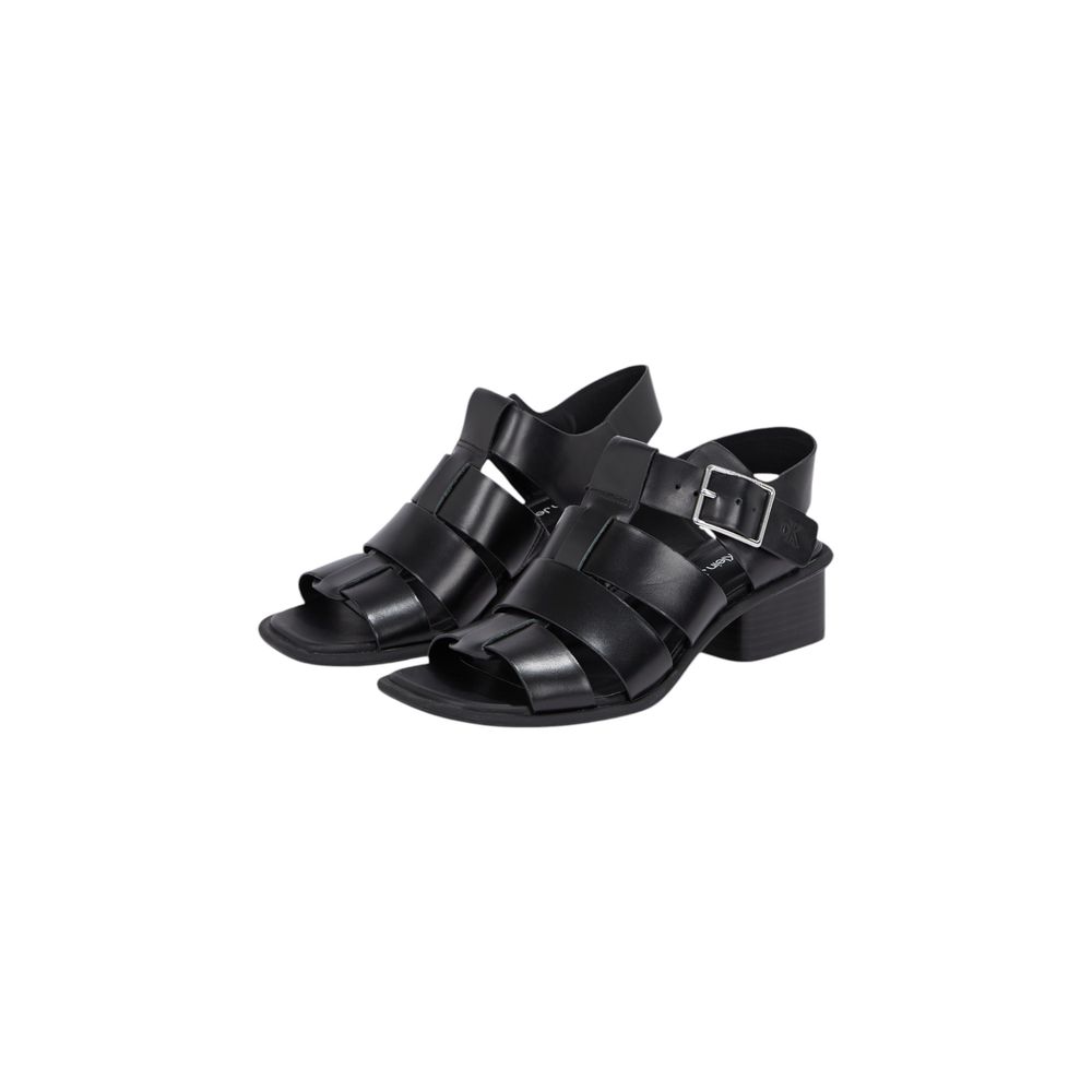 Calvin Klein Jeans Black Polyester Flat Sandals