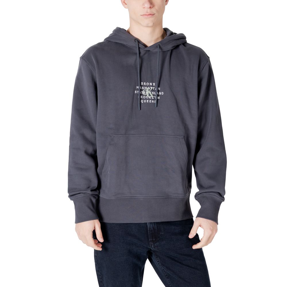 Calvin Klein Jeans Gray Cotton Hoodie
