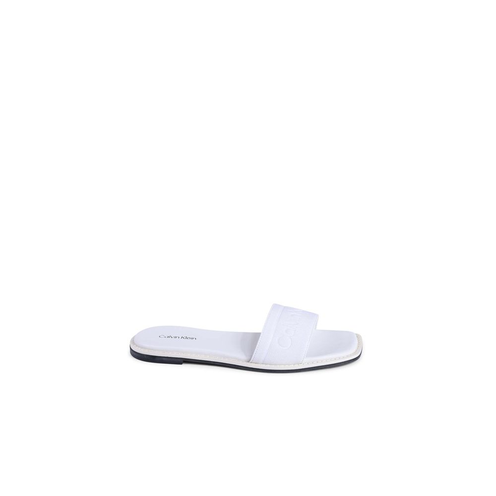Calvin Klein White Recycled Polyester Sandals