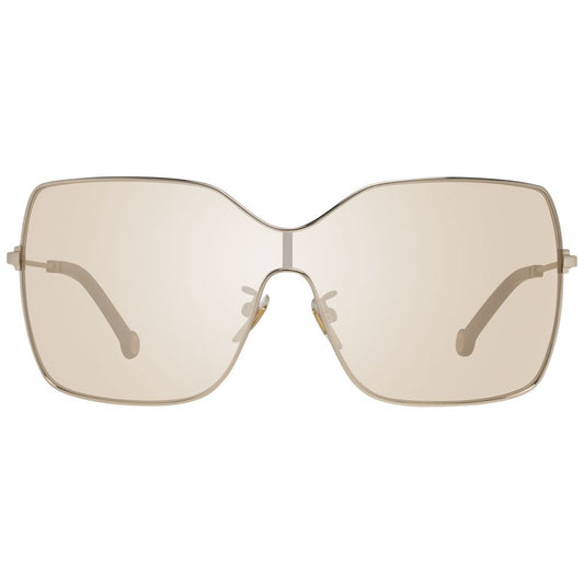Carolina Herrera Rose Gold Women Sunglass with metal frame, mirrored lenses, and 100% UVA & UVB protection.