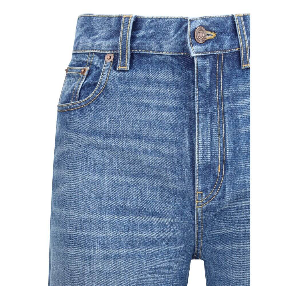 Chloé Blue Cotton Flared Jeans