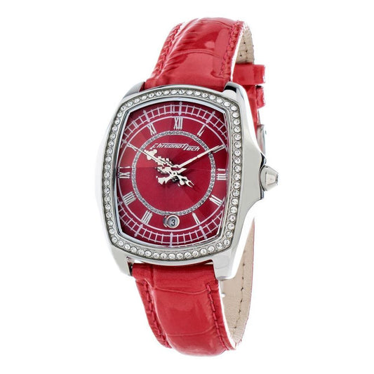 Chronotech Silver Leather Watch 1728,67434610848,Chronotech,New with tags,Silver,Watches,Watches for Women - Watches,Women Chronotech CHCT7896LS97AC
