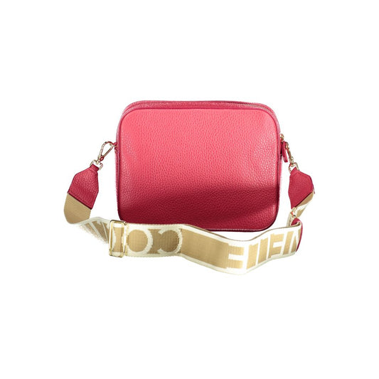 Coccinelle Red Leather Women Handbag with adjustable strap and chic design, showcasing Italian craftsmanship.