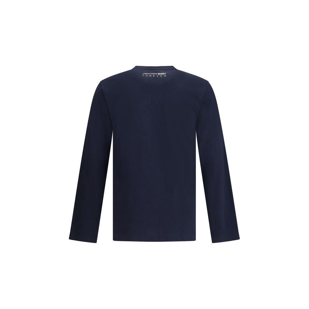 Comme Des Garçons Blue Cotton Long Sleeve T-Shirt