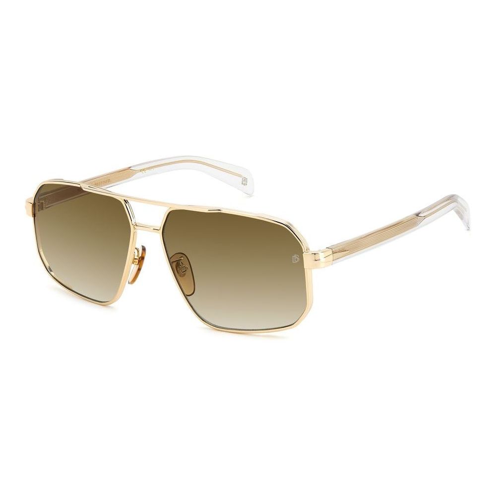 DAVID BECKHAM MOD. DB 7102_S metal gent sunglasses with gold frame and gradient lenses