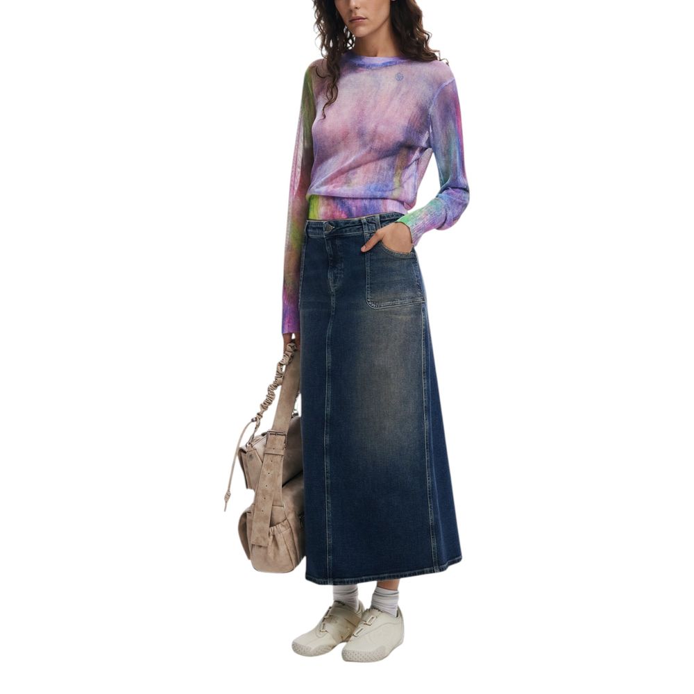 Desigual Purple Viscose Sweatshirt