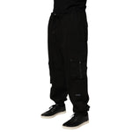 Dolce & Gabbana Black Cotton Cargo Jogger Sweatpants Pants