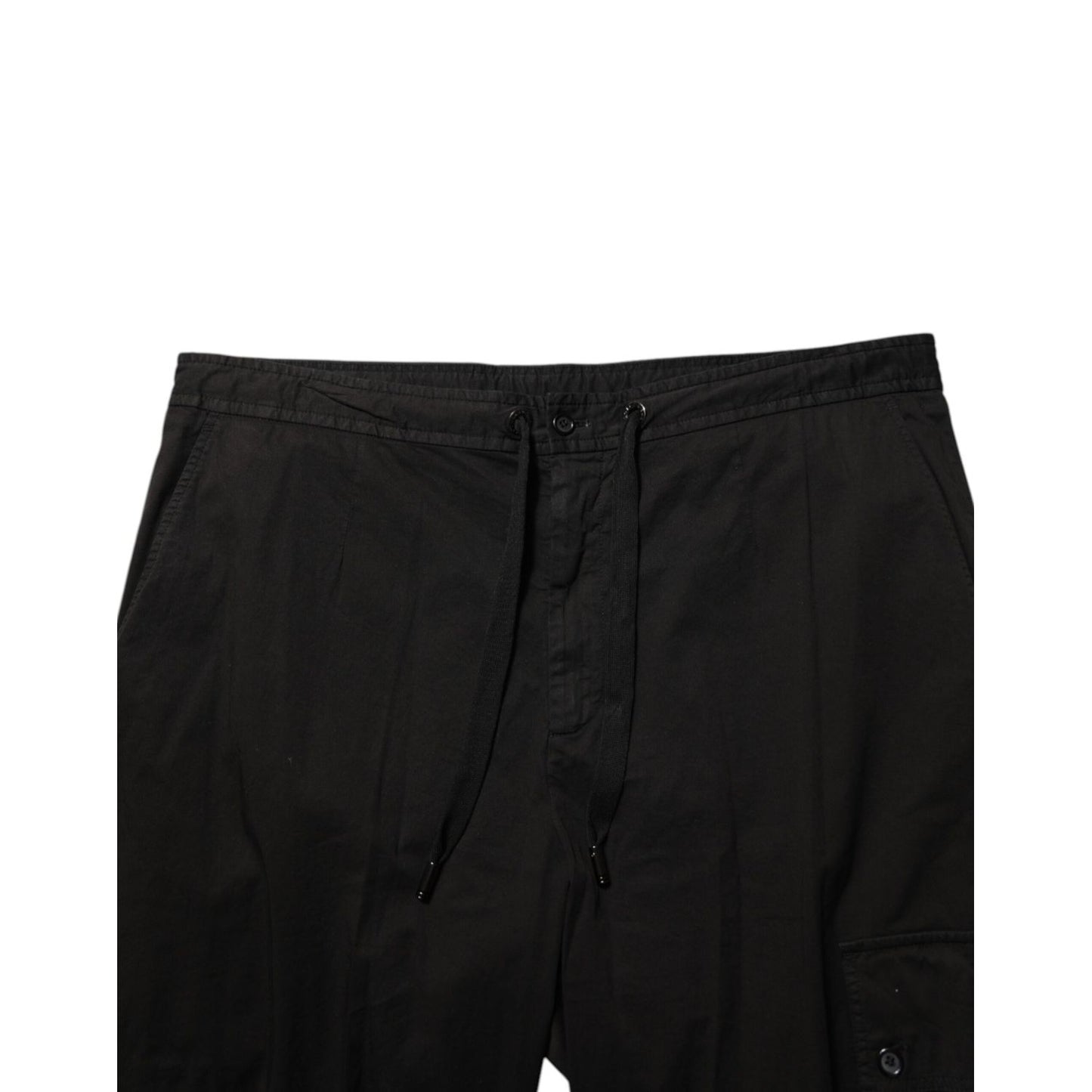 Dolce & Gabbana Black Cotton Cargo Jogger Sweatpants Pants