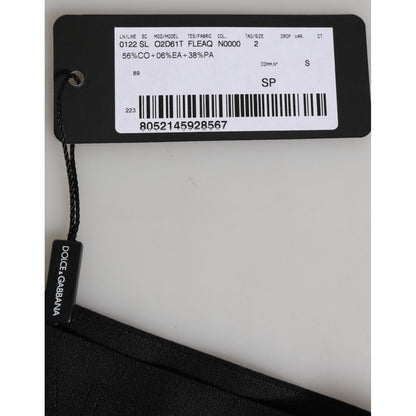 Dolce & Gabbana Black DG Logo Lace High Brief Panty Underwear