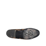 Dolce & Gabbana Black Floral Embroidery Men Loafers Shoes