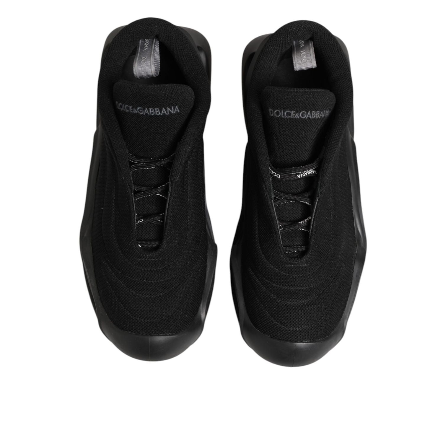 Dolce & Gabbana Black Lace Up Wave Low Top Men Sneaker Shoes
