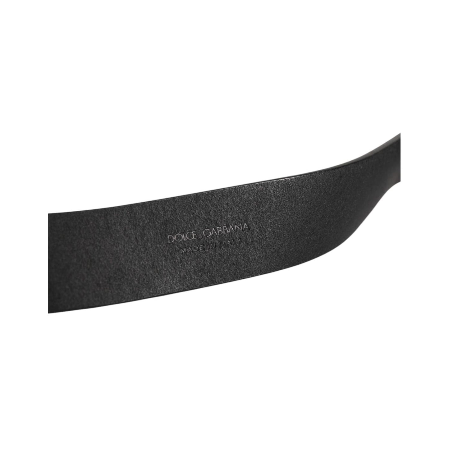 Dolce & Gabbana Black Leather Metal Buckle Classic Men Belt