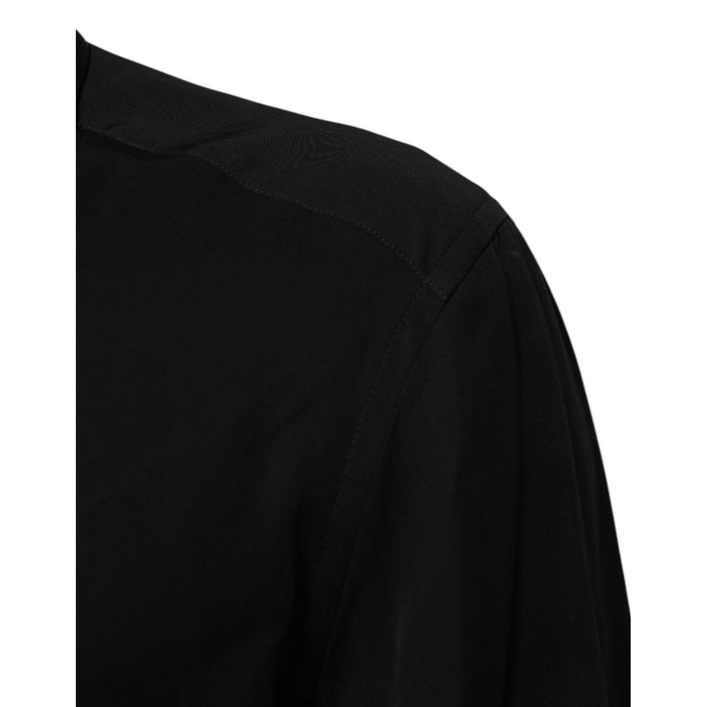 Dolce & Gabbana Black Viscose Long Sleeve Formal Dress Shirt