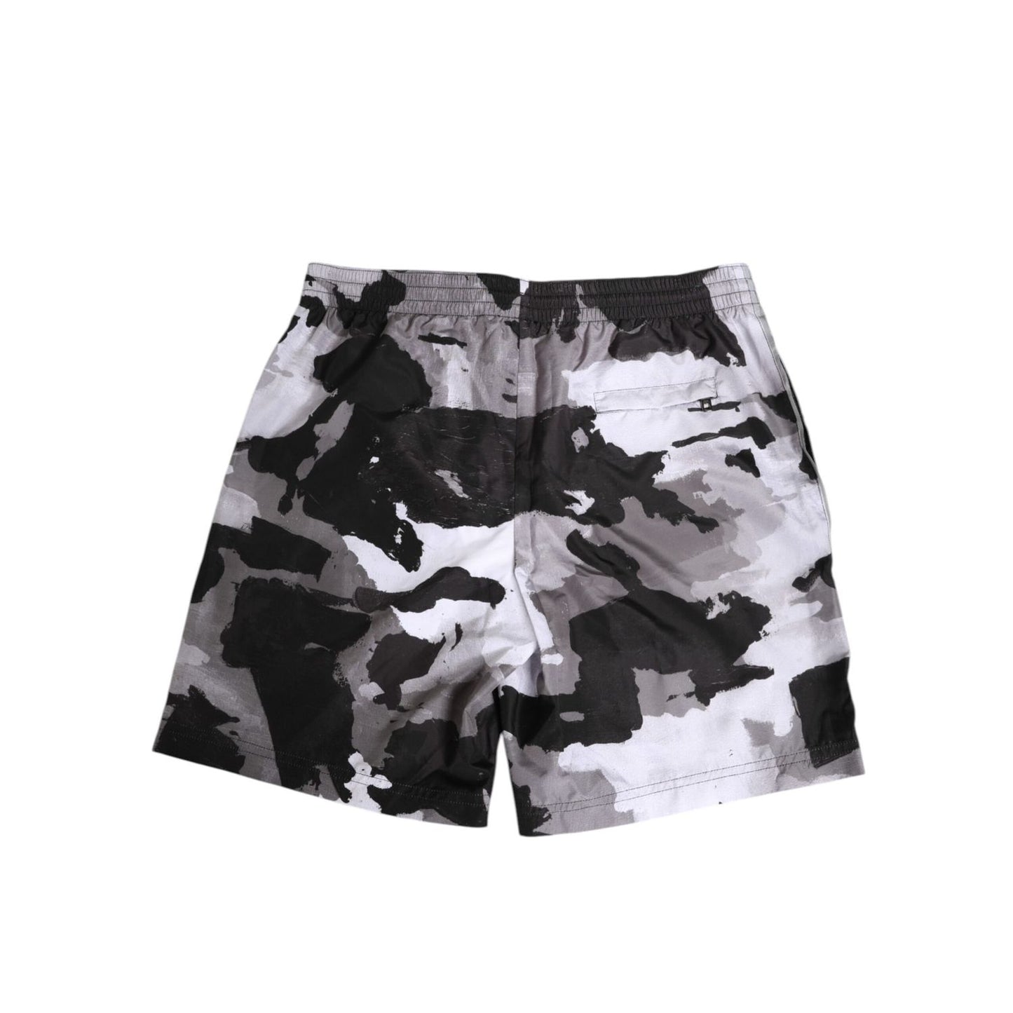 Dolce & Gabbana Black White Camouflage DG Logo Men Swimwear