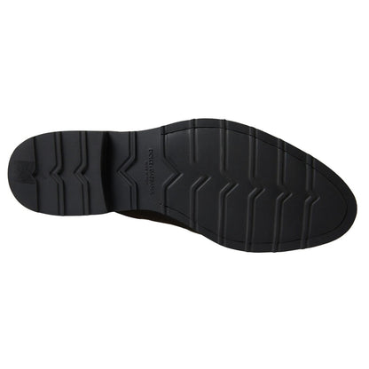 Dolce & Gabbana Black White Leather Formal Dress Shoes