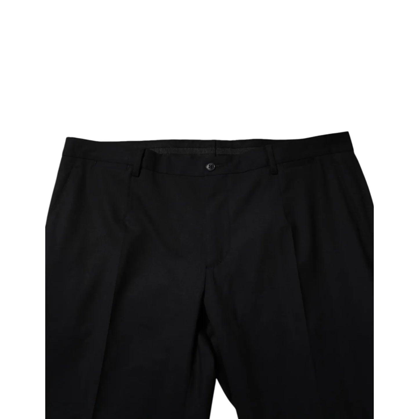 Dolce & Gabbana Black Wool Formal Dress Men Trousers Pants