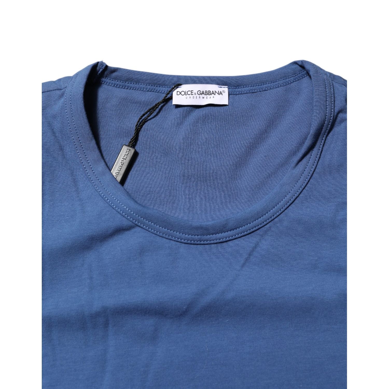Dolce & Gabbana Blue Cotton Men Round Neck Underwear T-shirt