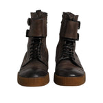 Dolce & Gabbana Brown Horse Leather Mid Calf Boots Shoes