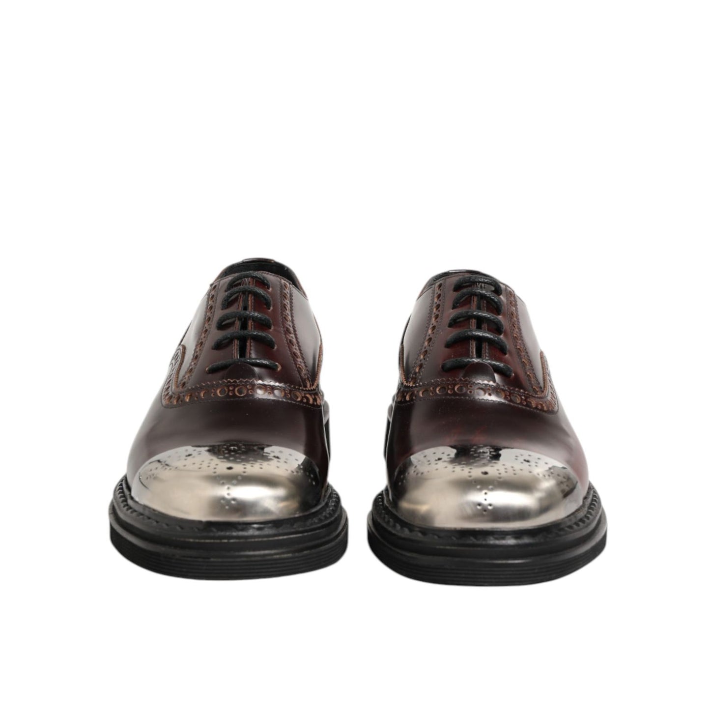 Dolce & Gabbana Brown Leather Lace Up Dress Men Oxford Shoes