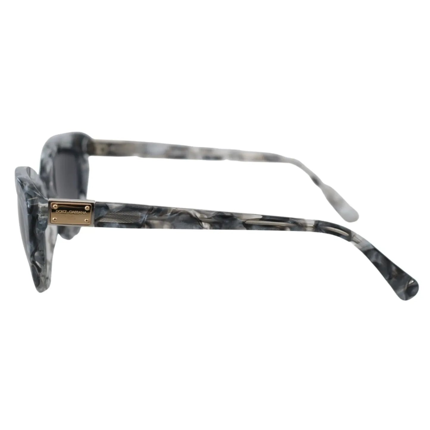Dolce & Gabbana DG4194 Gray Acetate Logo Plaque Cat Eye Lens Sunglasses