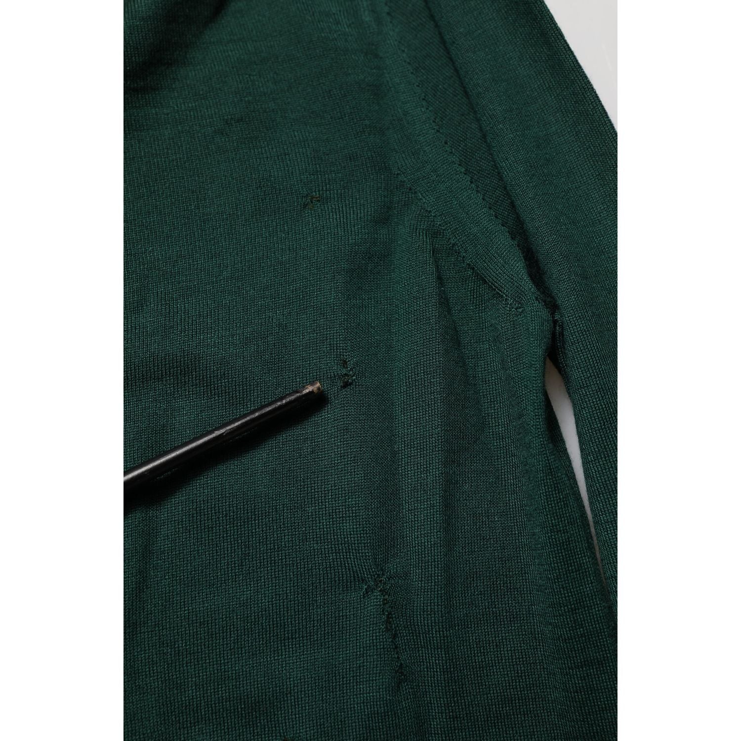 Dolce & Gabbana Dark Green Button Down Men Cardigan Sweater