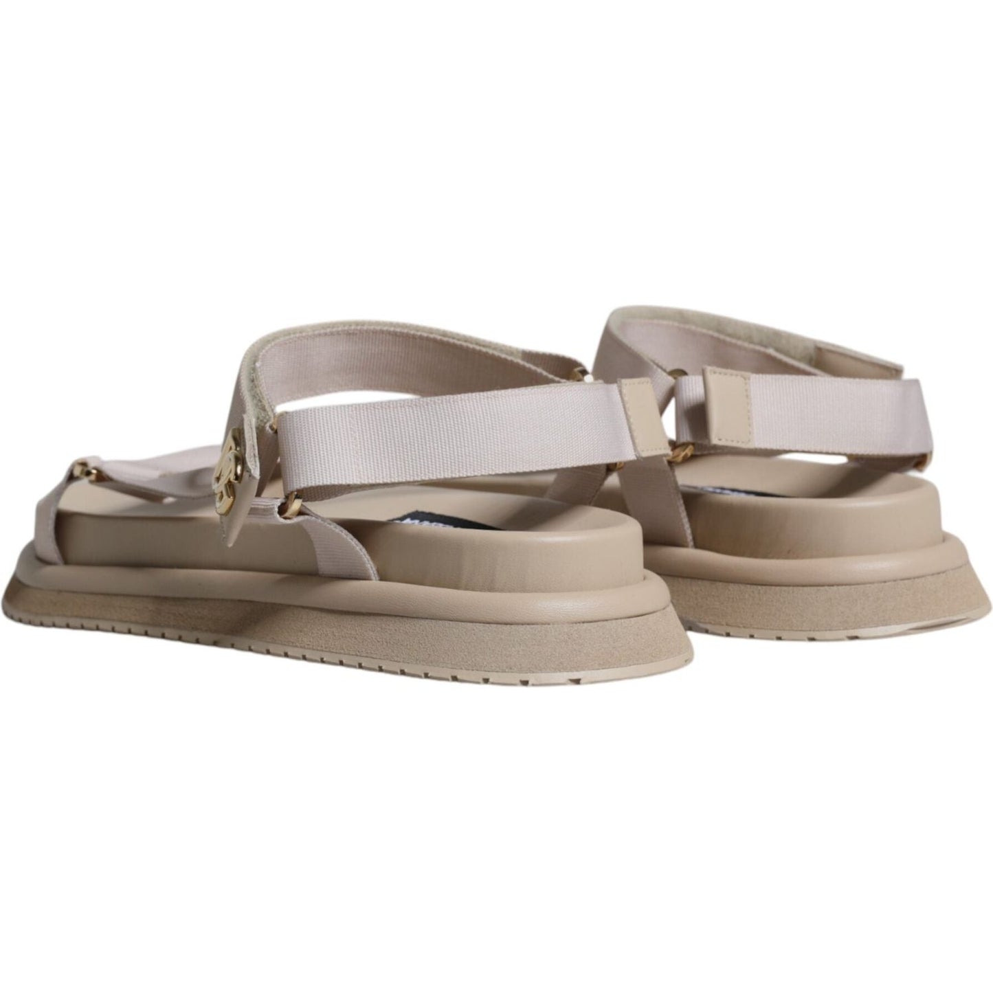Dolce & Gabbana Beige Nappa Devotion Strap Men Sandals Shoes MV6327-44