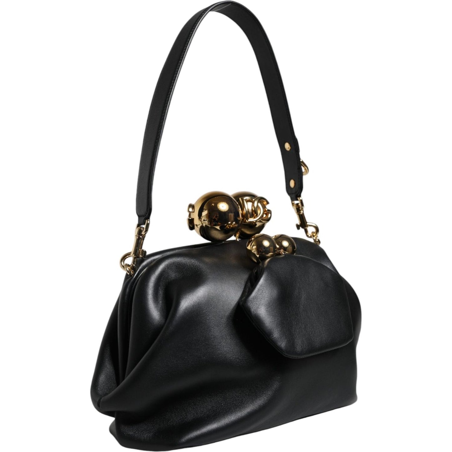 Dolce & Gabbana Black Calfskin Leather Shoulder Clutch Bag BAG4101
