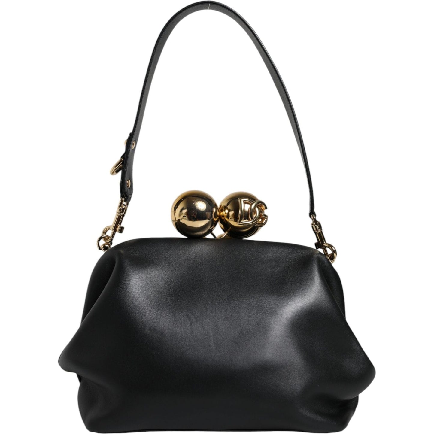Dolce & Gabbana Black Calfskin Leather Shoulder Clutch Bag BAG4101