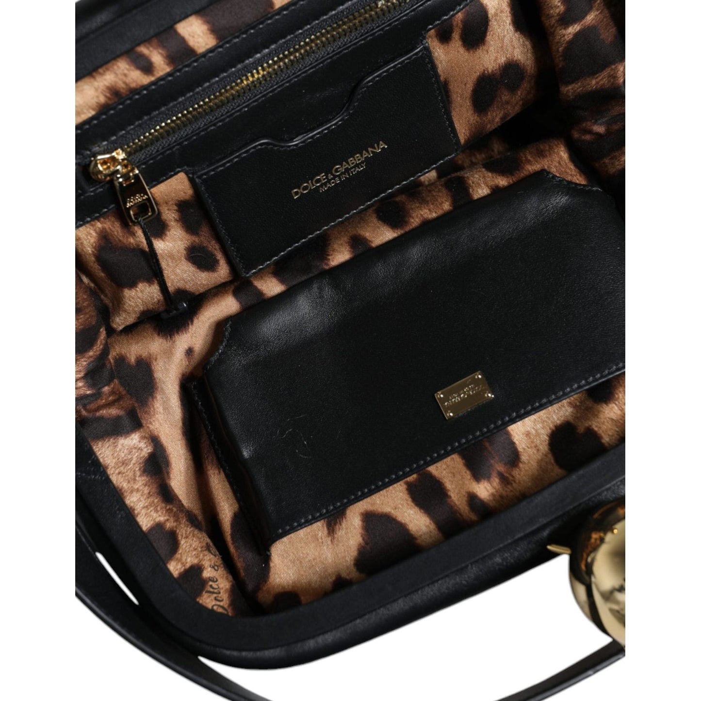 Dolce & Gabbana Black Calfskin Leather Shoulder Clutch Bag BAG4101