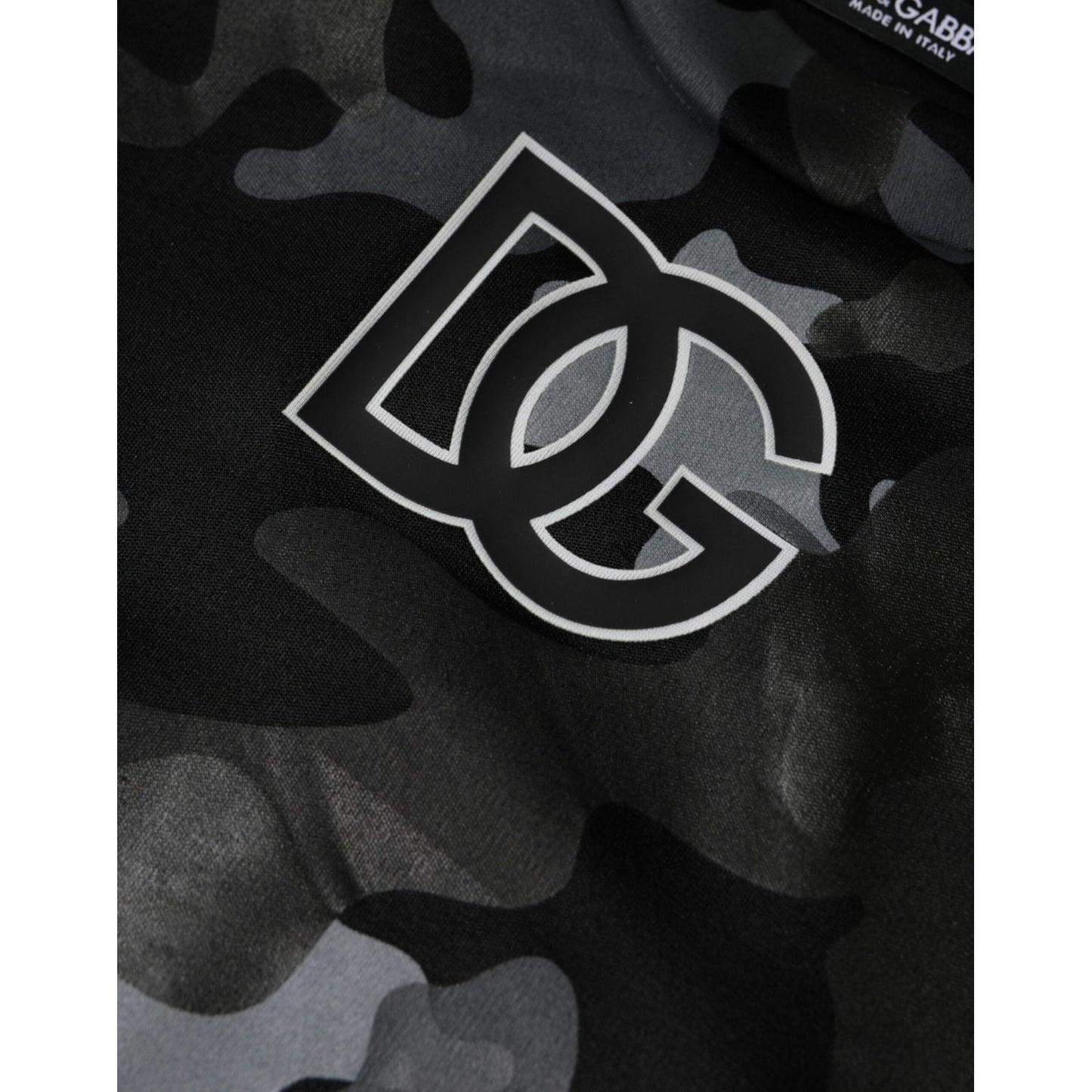 Dolce & Gabbana Black Camouflage Round Neck Sweatshirt Sweater TSH86624-38