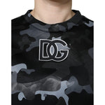 Dolce & Gabbana Black Camouflage Round Neck Sweatshirt Sweater TSH86626-42