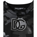 Dolce & Gabbana Black Camouflage Round Neck Sweatshirt Sweater TSH86626-42