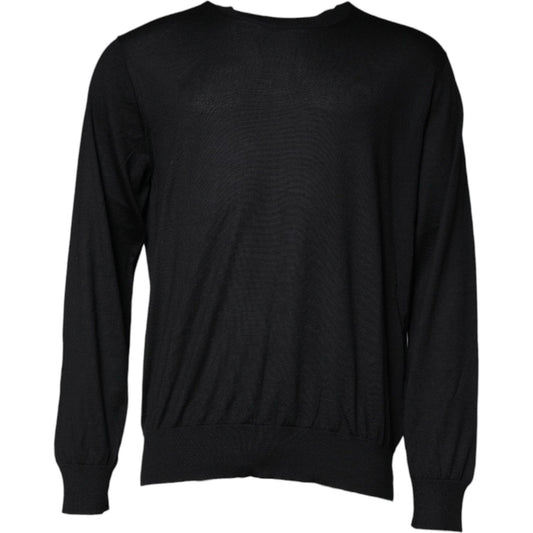Dolce & Gabbana Dolce & Gabbana Black Cashmere Crew Neck Pullover Sweater TSH86927-58 1728,67345645728,Black,Dolce & Gabbana,IT58 | 3XL,Material: 100% cashmere,Men,Preowned / Defect,Sweaters - Men - Clothing