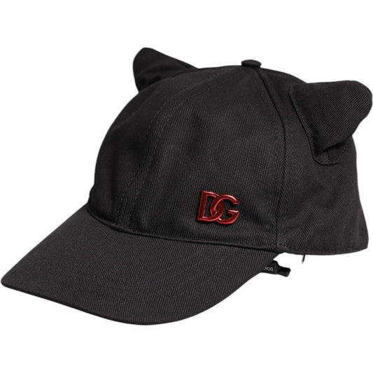 Dolce & Gabbana Dolce & Gabbana Black Cotton Logo Patch 6 Panels Baseball Cap HAT9848-60 1728,60 cm|XL,67345645728,Accessories,Black,Dolce & Gabbana,Hats & Caps - Men - Accessories,Material:100% Cotton,Men,Men - Accessories,Preowned / Defect
