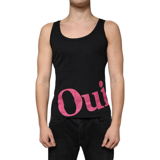 Dolce & Gabbana Dolce & Gabbana Black Cotton Tank Sleeveless Men T-shirt TSH83363-50 1728,67345645728,Black,Dolce & Gabbana,IT50 | L,Material: 100% Cotton,Men,Preowned / Defect,T-Shirts - Men - Clothing