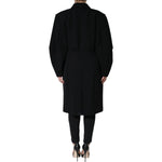 Dolce & Gabbana Black Double Breasted Trench Coat Jacket JKT4087-48