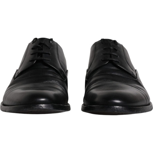 Dolce & Gabbana Dolce & Gabbana Black Leather Lace Up Men Derby Formal Shoes MV6367-41 1728,67345645728,Black,Dolce & Gabbana,EU41/US8,Formal - Men - Shoes,Material: 100% Calf Leather,Men,Preowned / Defect