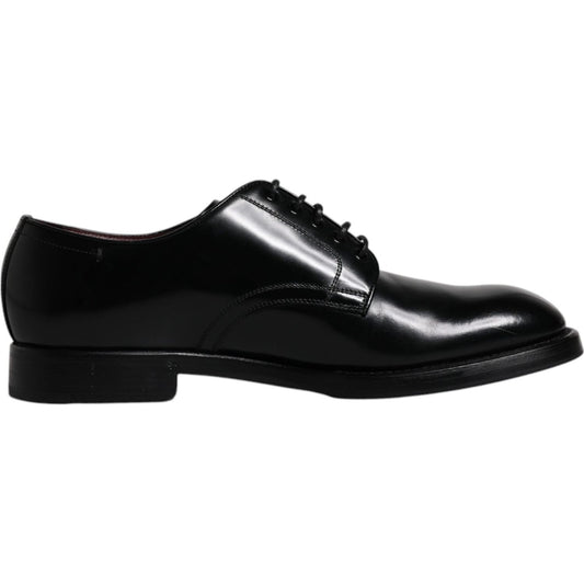 Dolce & Gabbana Dolce & Gabbana Black Leather Lace Up Men Derby Formal Shoes MV6457-43 1728,67345645728,Black,Dolce & Gabbana,EU43/US10,Formal - Men - Shoes,Material: 100% Calf Leather,Men,Men - Shoes,Preowned / Defect,Shoes
