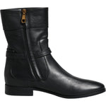 Dolce & Gabbana Black Leather Logo Mid Calf Boots Shoes LA11816-37.5