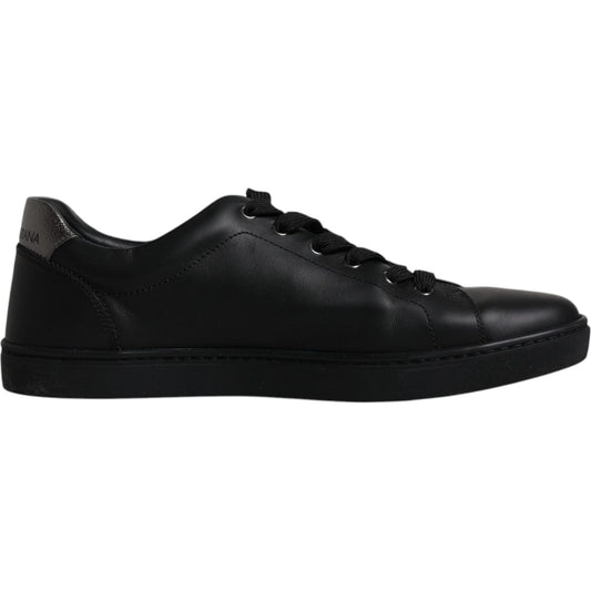 Dolce & Gabbana Dolce & Gabbana Black Leather London Heart Men Sneakers Shoes MV6465-44 1728,67345645728,Black,Dolce & Gabbana,EU44/US11,Material: 100% Leather,Men,Preowned / Defect,Sneakers - Men - Shoes