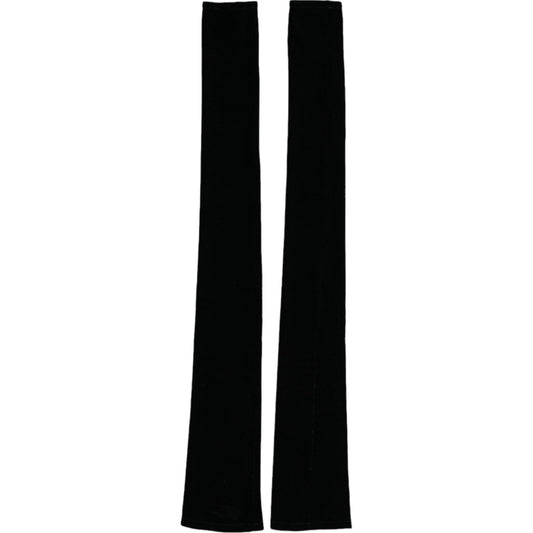 Dolce & Gabbana Black Nylon Finger Less Elbow Long Gloves LB30122-7