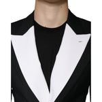 Dolce & Gabbana Black White Single Breasted Dress Blazer JKT4073-50