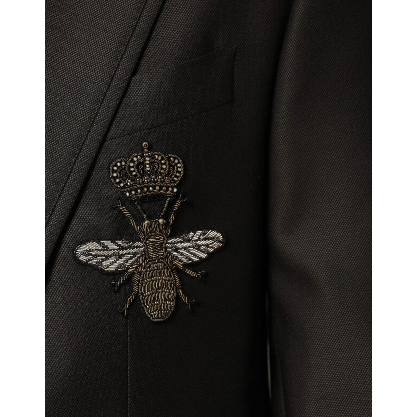 Dolce & Gabbana Blazer Brown Green Bee Wool Jacket Coat KOS2257-48