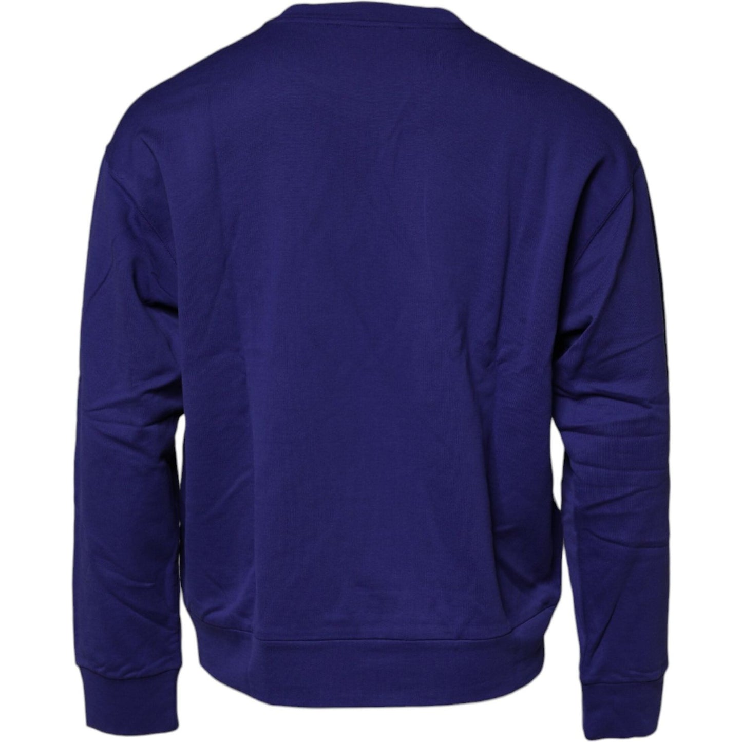 Dolce & Gabbana Blue Cotton Crew Neck Men Pullover Sweater TSH87489-50