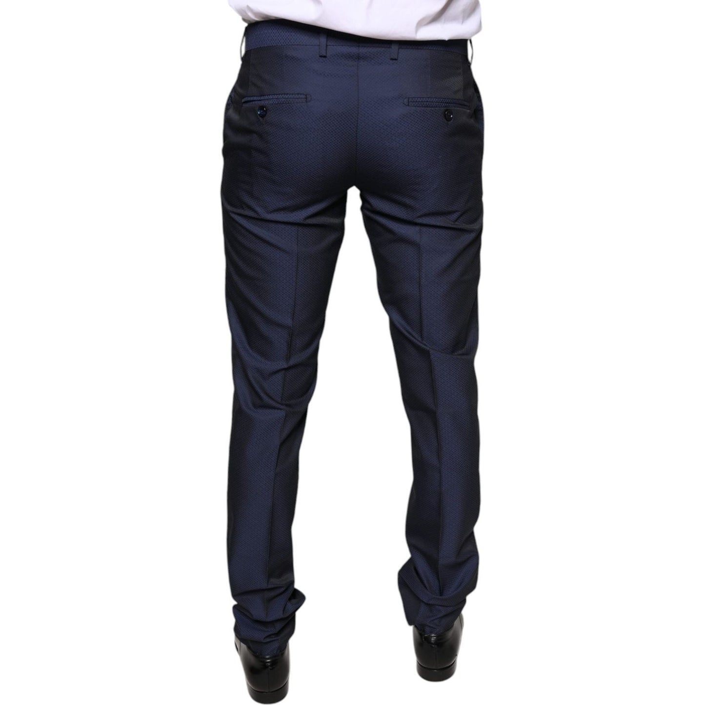 Dolce & Gabbana Blue Polyester Formal Tuxedo Pants PAN75589-48