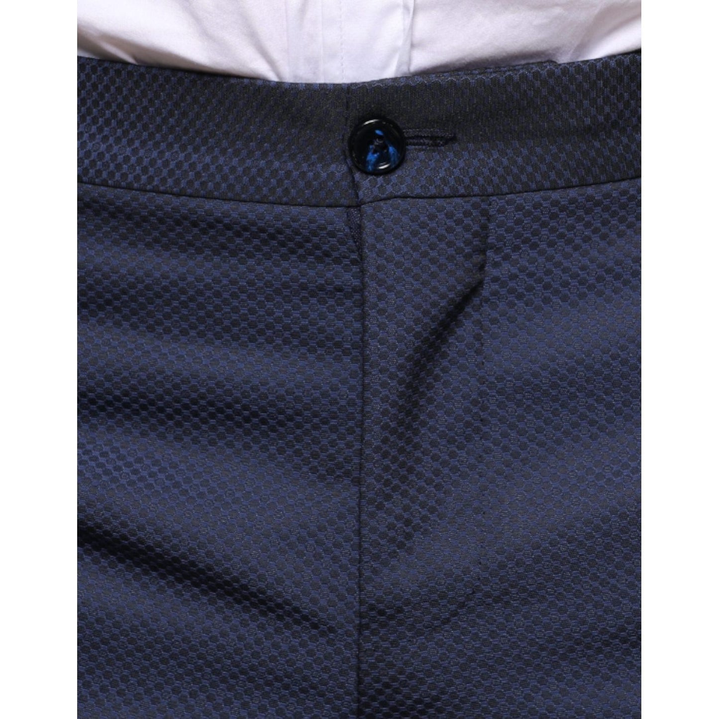 Dolce & Gabbana Blue Polyester Formal Tuxedo Pants PAN75589-48