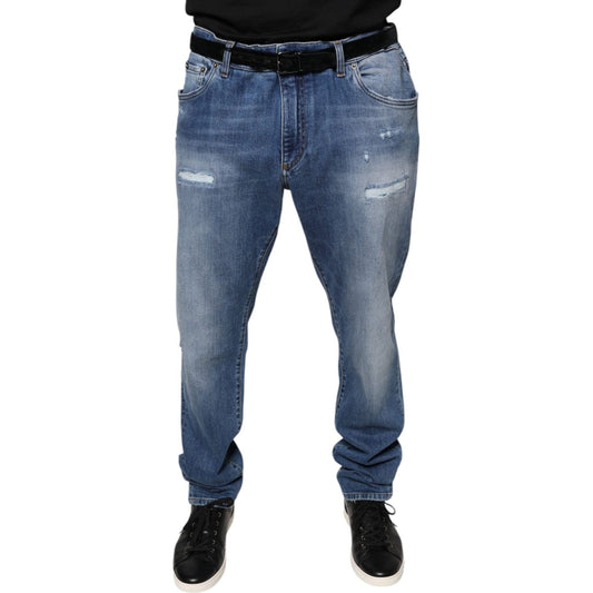 Dolce & Gabbana Dolce & Gabbana Blue Washed Cotton Stretch Men Denim Jeans PAN75600-58 1728,67345645728,Blue,Dolce & Gabbana,IT58 | XXL,Jeans & Pants - Men - Clothing,Material: 98% Cotton 2% Elastane,Men,Preowned / Defect