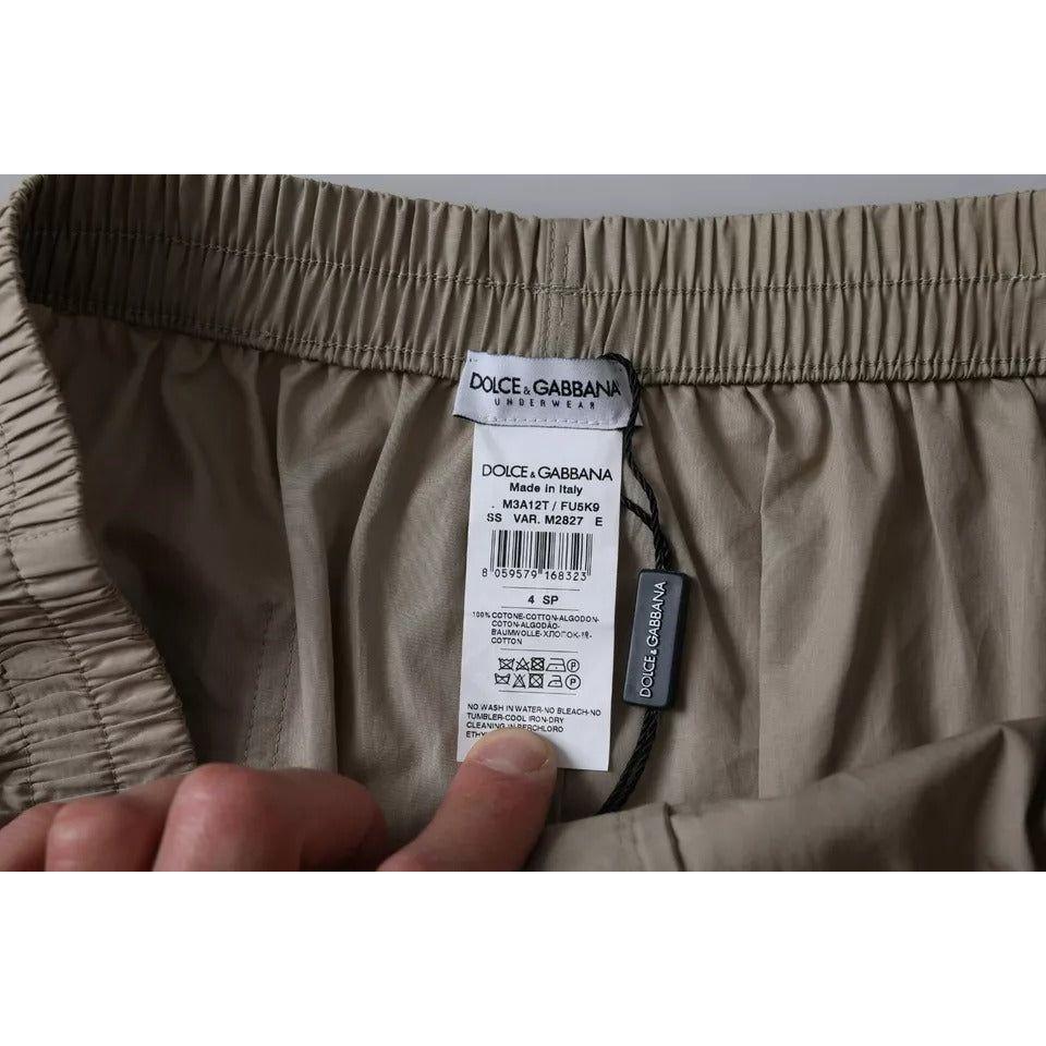 Dolce & Gabbana Brown Cotton Regular Boxer Shorts Underwear BIK1880-4